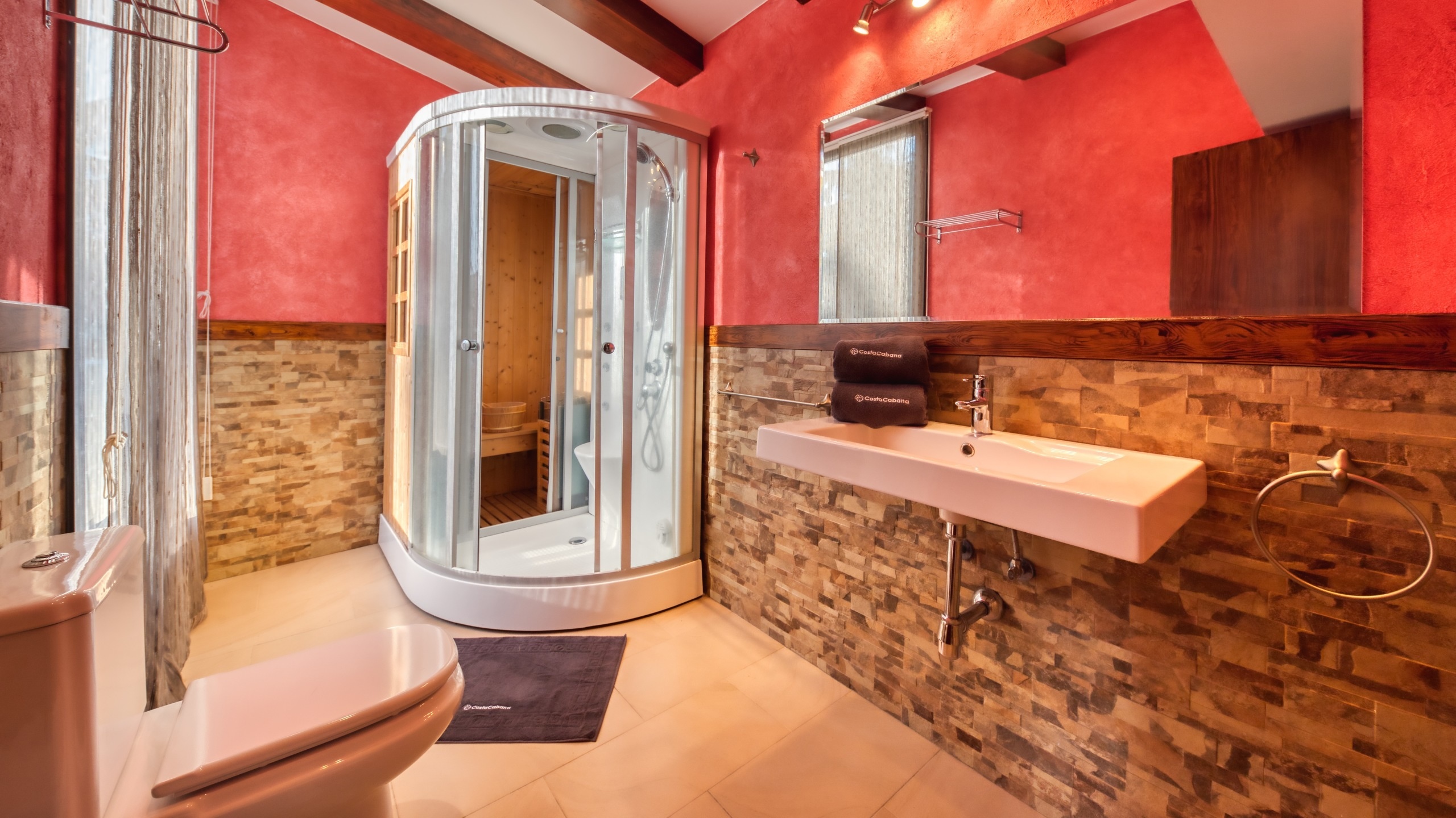 Ferienhäuser Costa Brava Countryside Spanien - Villa Can Bernardi - En-suite Badezimmer