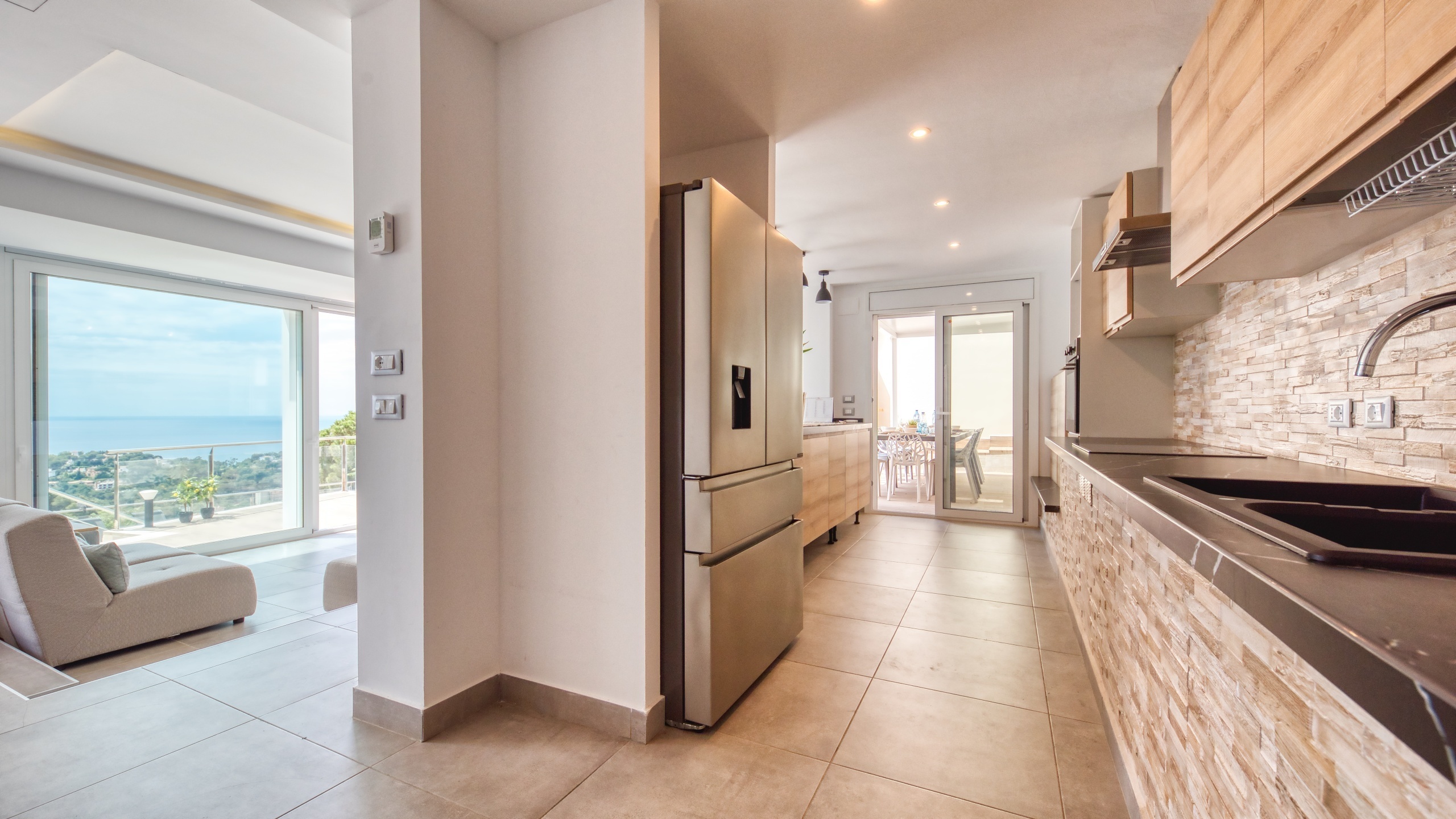 Ferienhäuser Costa Brava Spanien - Villa BellaVista - Offene Küche