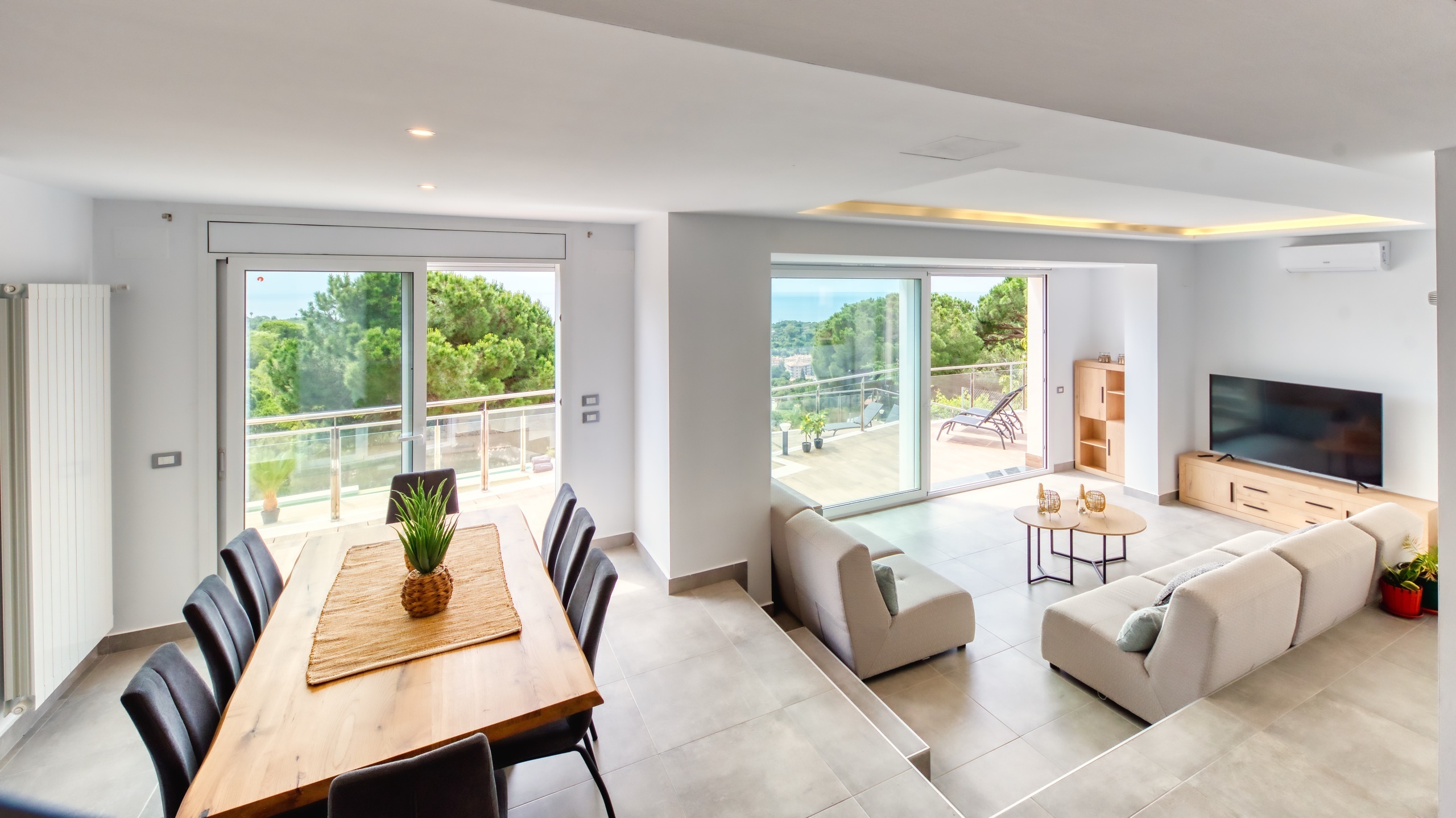 Ferienhäuser Costa Brava Spanien - Villa BellaVista - Wohnbereich